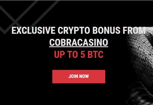 Cobra Casino Crypto Welcome Bonus