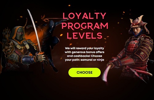 Spin Samurai Loyalty Rewards