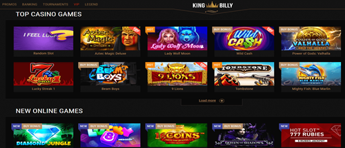 King Billy casino games